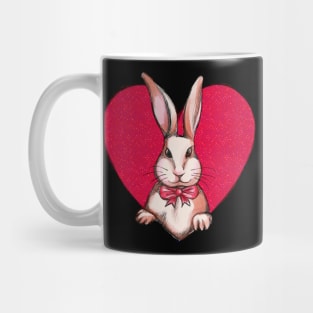 Happy Valentine A Bunny With Heart, Love Symbol Mug